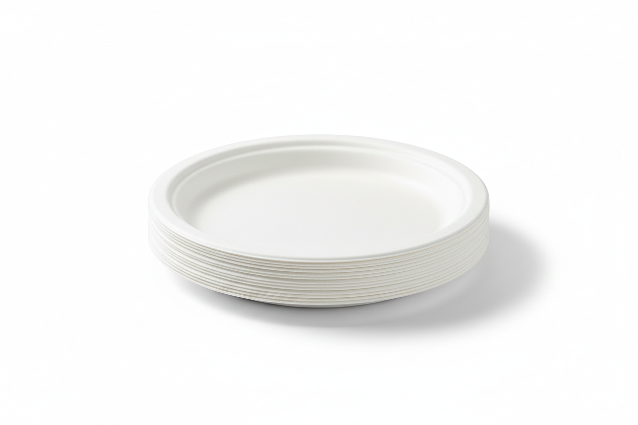6'' Round Bagasse Plates-Case 8 x 125