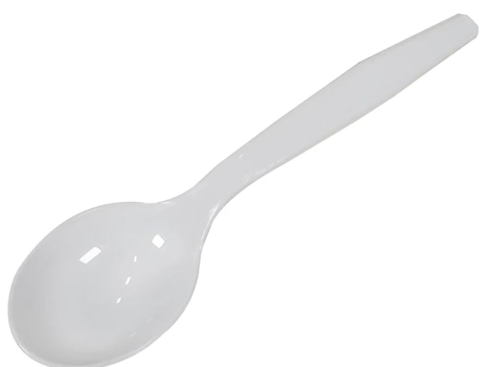 Plastic Soup Spoons - White - Bulk- Case 1000 - 10.49