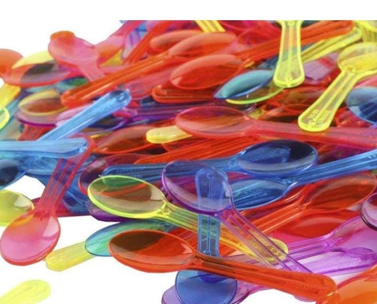 COLORED TASTOR SPOONS - 1000PCS