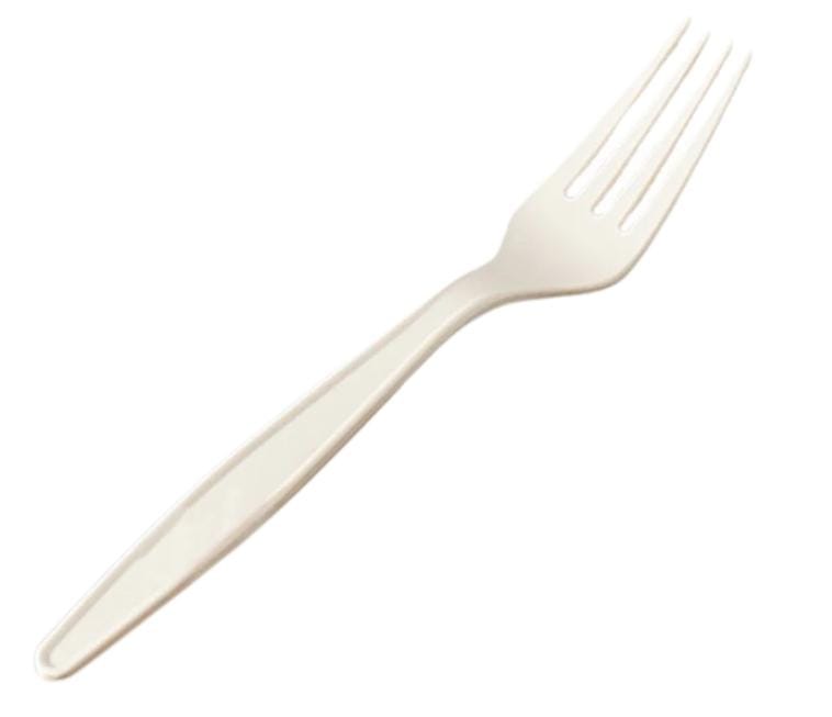 White Heavy Plastic Fork - 1000pcs