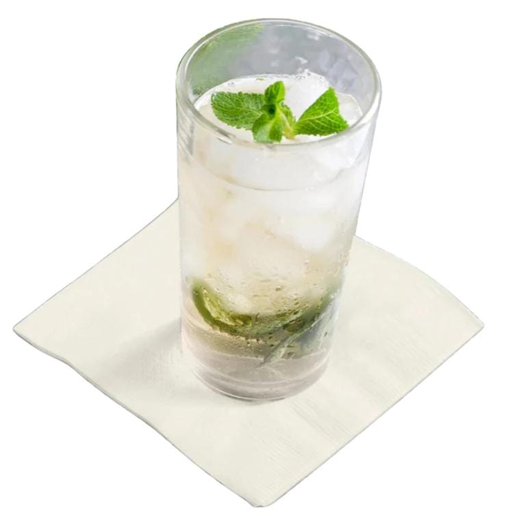 9" x 9" 1PLY White Cocktail / Beverage Napkins 500 x 8/cs