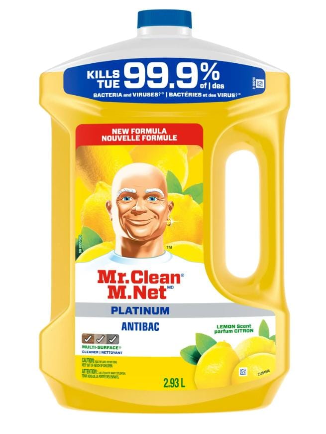 Mr. Clean Antibacterial All Purpose Cleaner, Lemon Scent, 2.93L