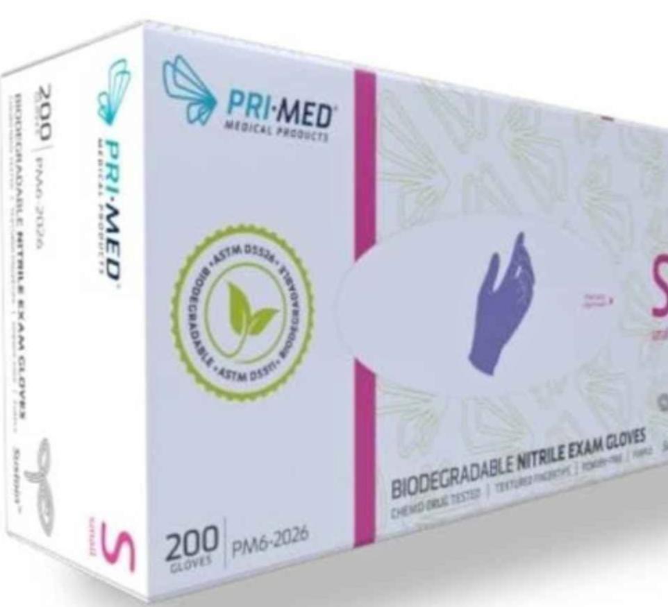 PRI-MED Disposable Gloves – 200 Count per Box (Case of 10 Boxes, 2000 Gloves)