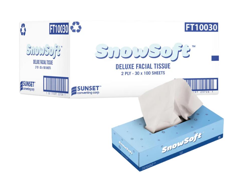 100 Sheets, 2 Ply Facial Tissue - 30 Boxes-$47.48
