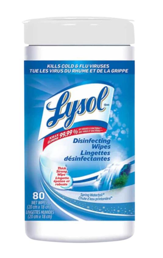 Lysol Spring Waterfall Disinfecting Wipes - 80 ct Canister-$10.99