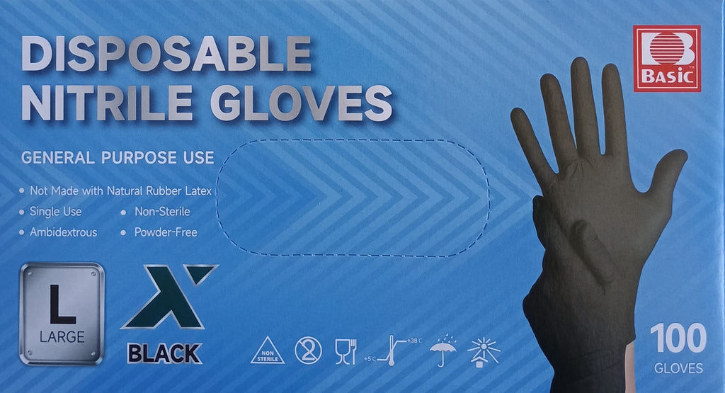 Basic - Disposable Nitrile Gloves - 100pcs x 10pack