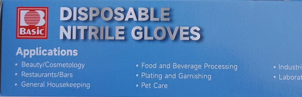Basic - Disposable Nitrile Gloves - 100pcs x 10pack