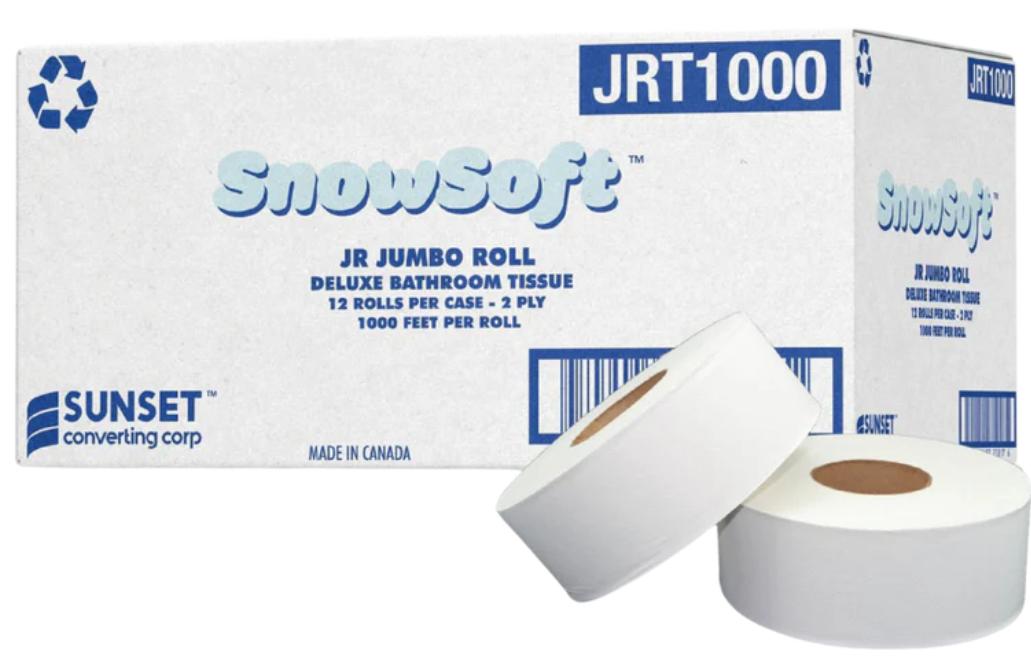 Snow Soft 1000 FT 2 ply JRT Bathroom Tissue-12 Rolls