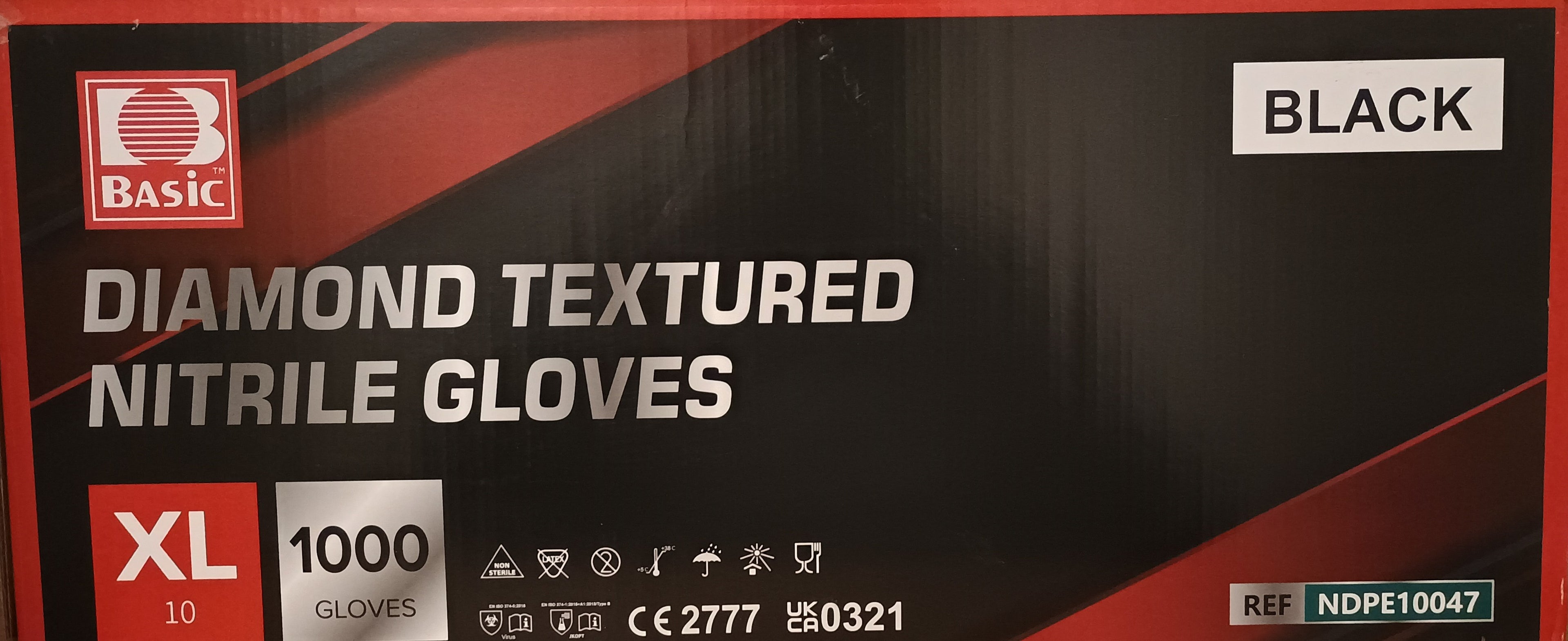 Precision Grip™ Diamond Texture Nitrile Gloves 8mil-10 X 100PCS