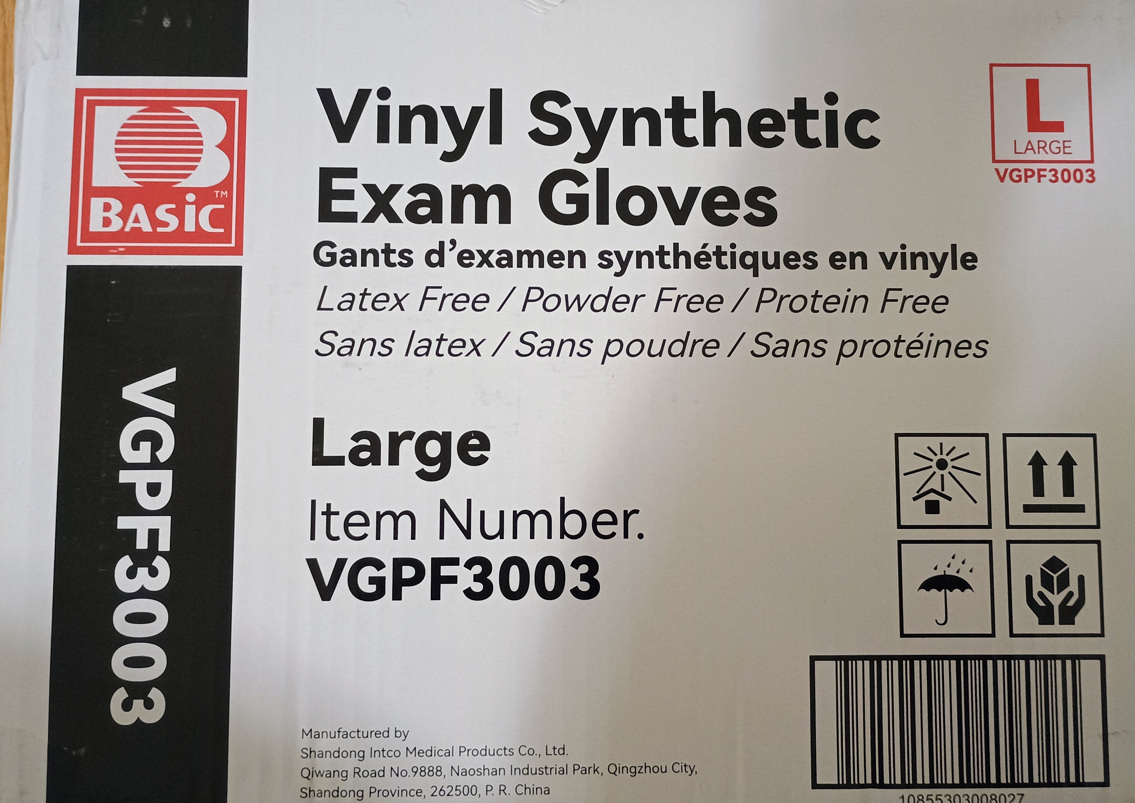 Vinyl Synthetic Exam Gloves - Case 10 x 100pcs