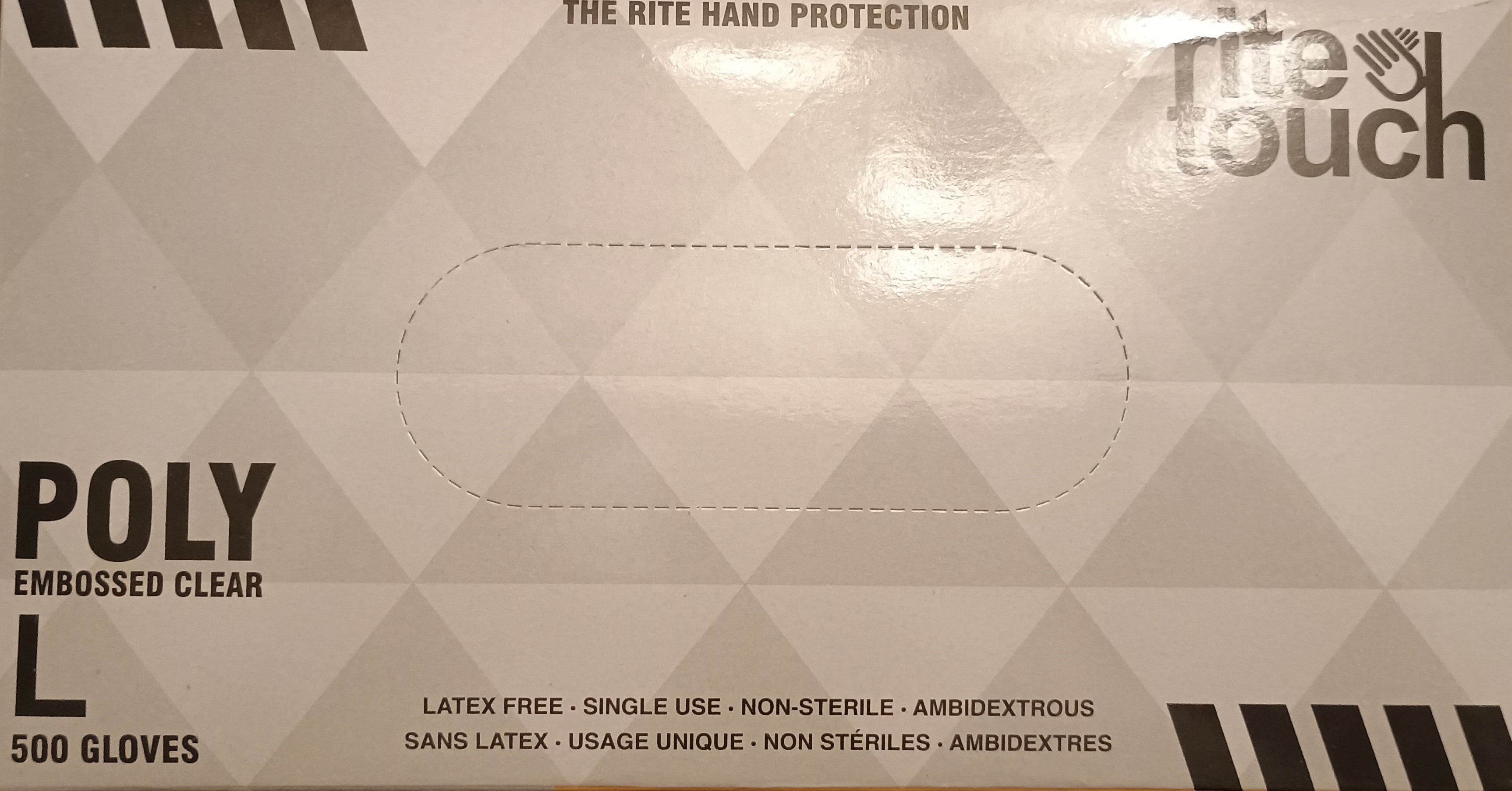 Poly Embossed Clear Gloves - Case 4 x 500pcs