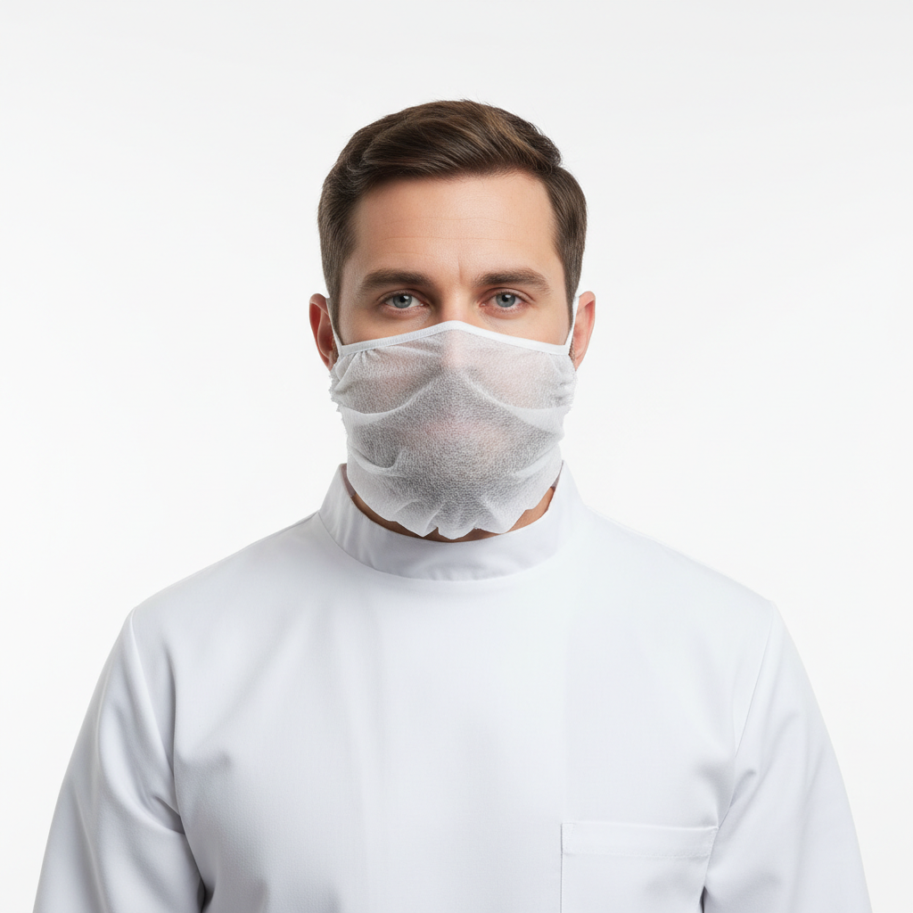 21" White Beard Cover - 100pcs / 10bags